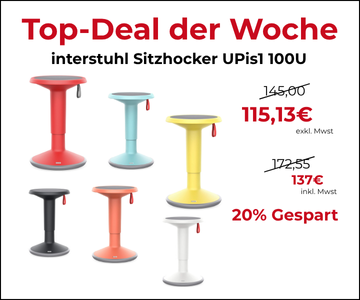 interstuhl Sitzhocker UPis1 100U lachsorange