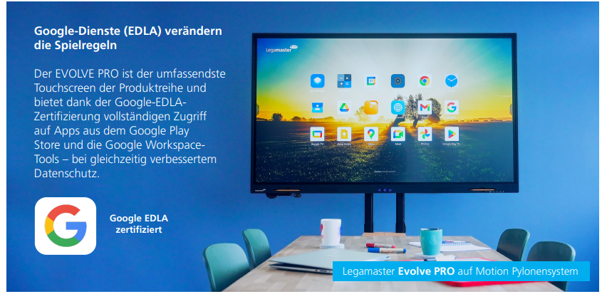 Google Dienste Legamaster Display