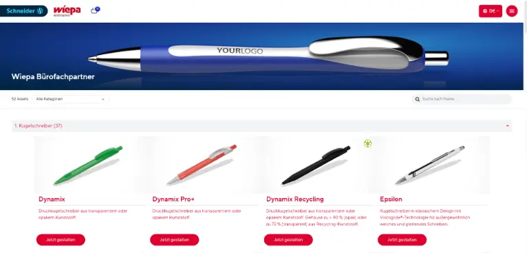 Wiepa personalisierte Stifte Shop